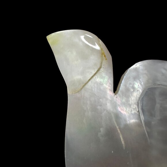 Vintage Mother of Pearl Shell White Dove Bird Brooch Pin *read* - Picture 4 of 5